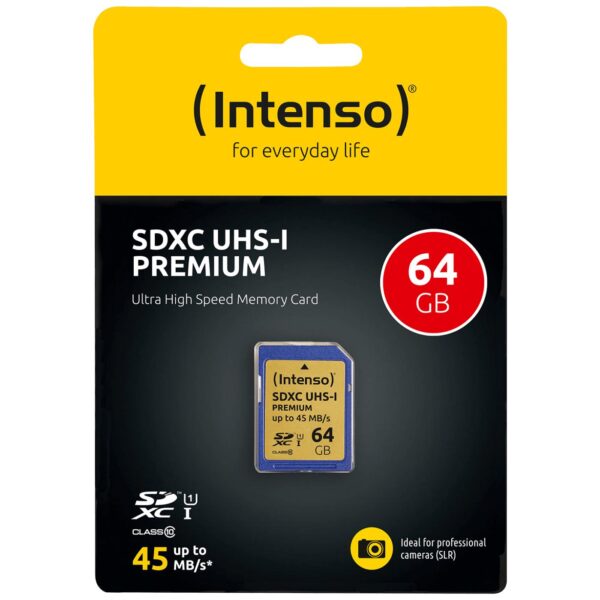 (Intenso) SD Kartica 64GB Class 10 (UHS-I/SDXC) za Ultra visoke brzine - UHS-I/SDXC-64GB/Class10
