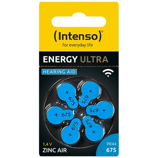 (Intenso) Baterija za slušni aparat, A675/PR44,1.45 V, pakiranje 6 kom - A675/PR44