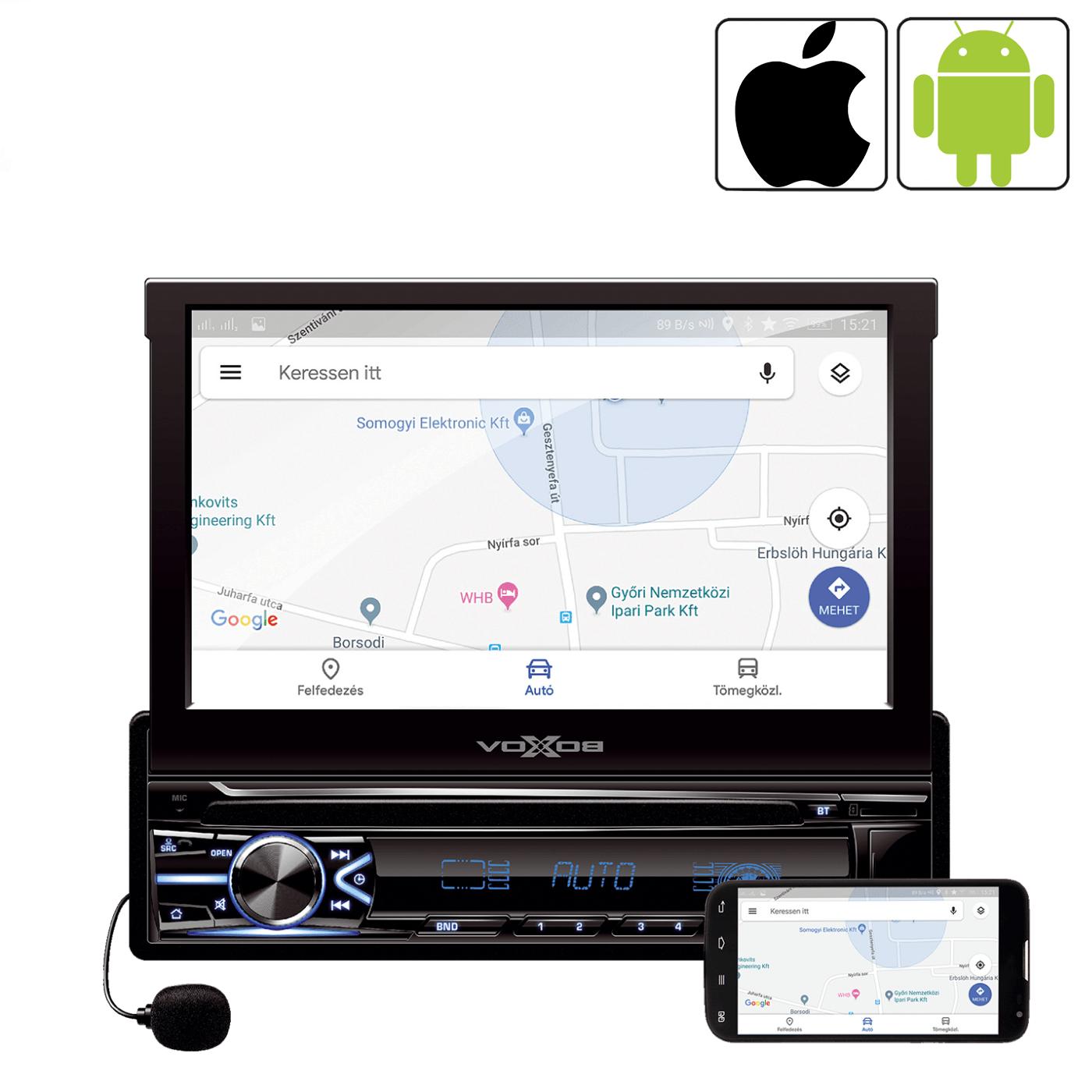 SAL Auto Radio, 4 X 50W, 7.0"LCD Display, BT, Handfree - VB X800i | Domatex