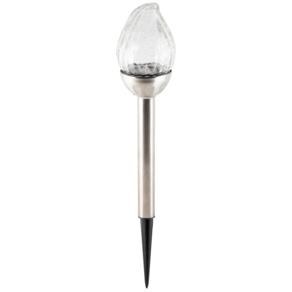 Solarna vrtna LED lampa, metal / staklo