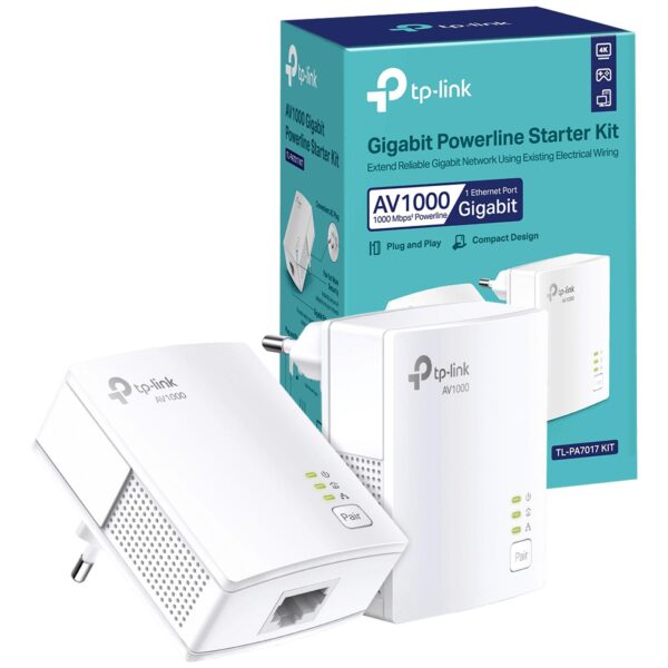 TP-LINK Mrežna strujna utičnica, AV1000, 1000 Mbps, set - TL-PA7017 KIT