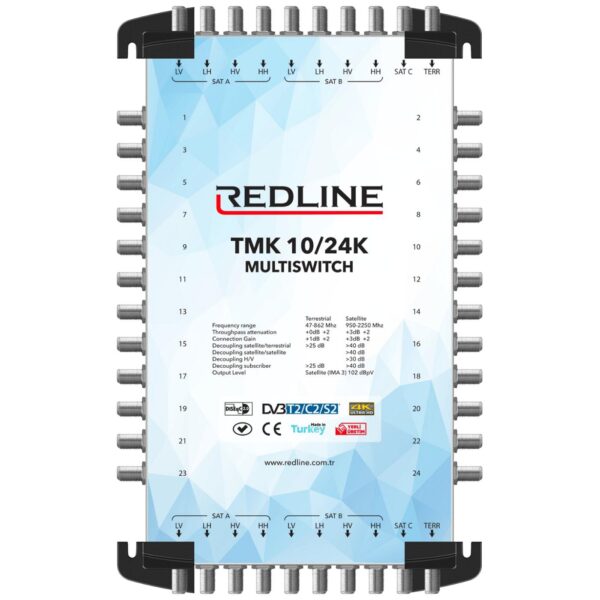 REDLINE Multišalter 2 satelita na 24 utičnice,kaskadni(bez adaptera) - TMK 10/24K