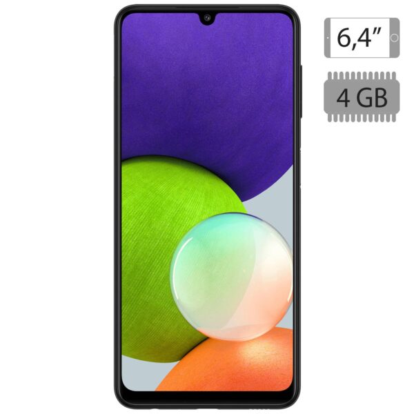Samsung Smartphone 6.4",Dual SIM,Octa Core 2.0GHz,RAM 4GB,48Mpixel - Galaxy A22 4GB/64GB Black