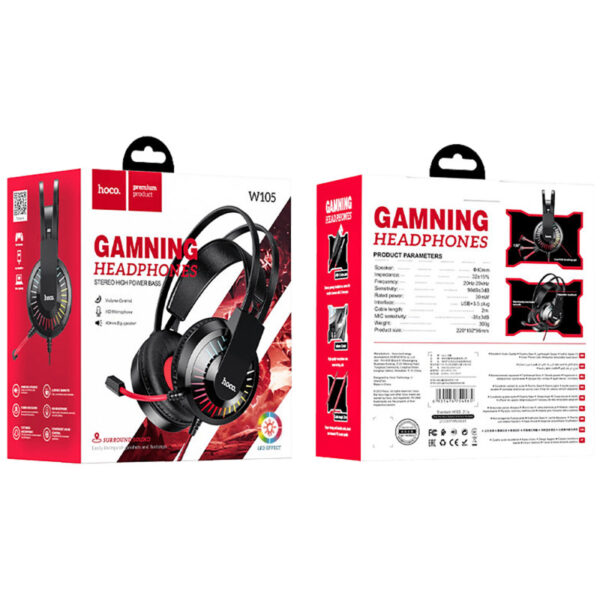 Gaming USB Slušalice sa Mikrofonom HOCO LED - Image 2