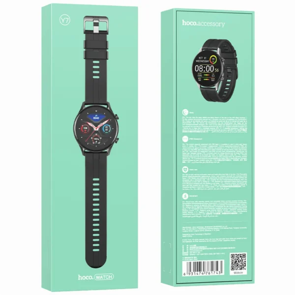 Pametni Sat Smartwach HOCO Y7 TFT Black - Image 3